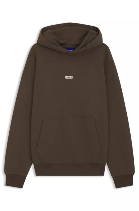 Logo-detail hoodie in cotton terry