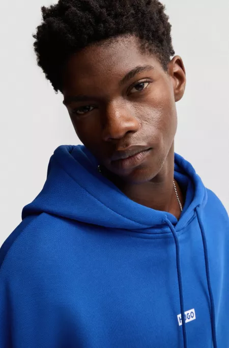 Logo-detail hoodie in cotton terry