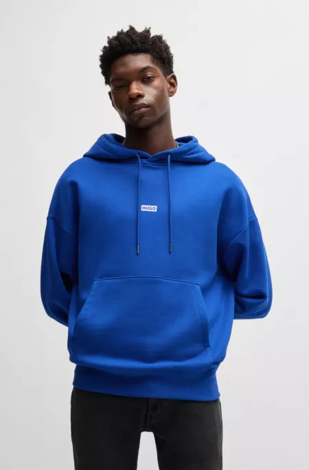 Logo-detail hoodie in cotton terry