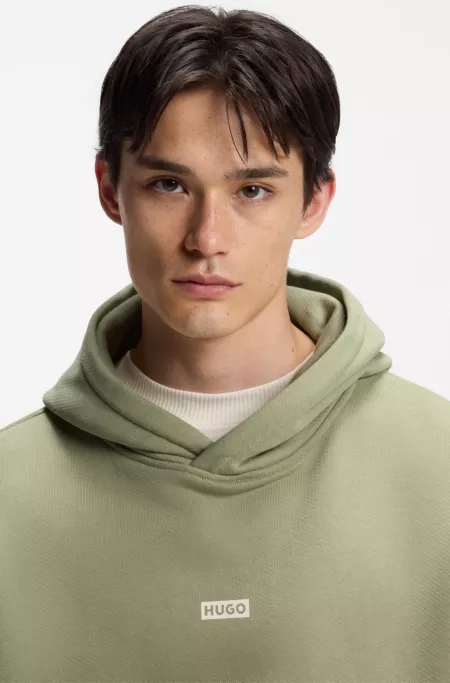 Logo-detail hoodie in cotton terry