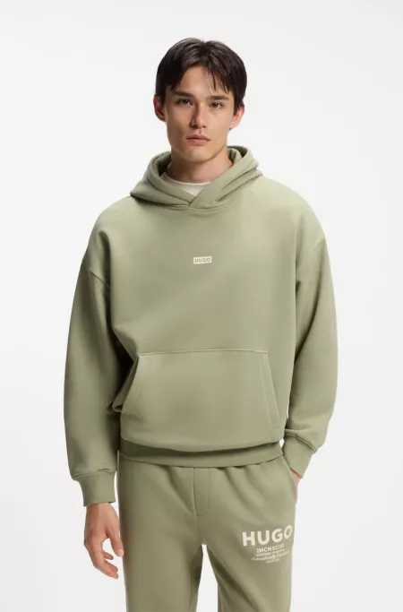 Logo-detail hoodie in cotton terry
