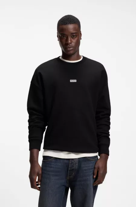 Logo-print sweatshirt in cotton terry