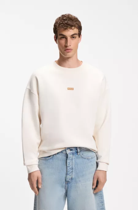 Logo-print sweatshirt in cotton terry