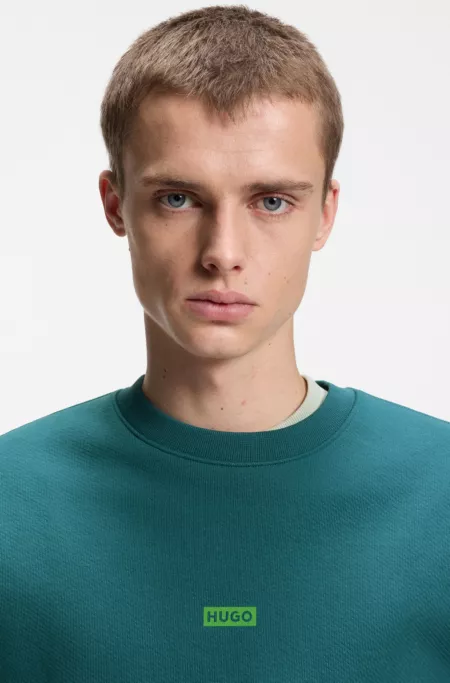 Logo-print sweatshirt in cotton terry