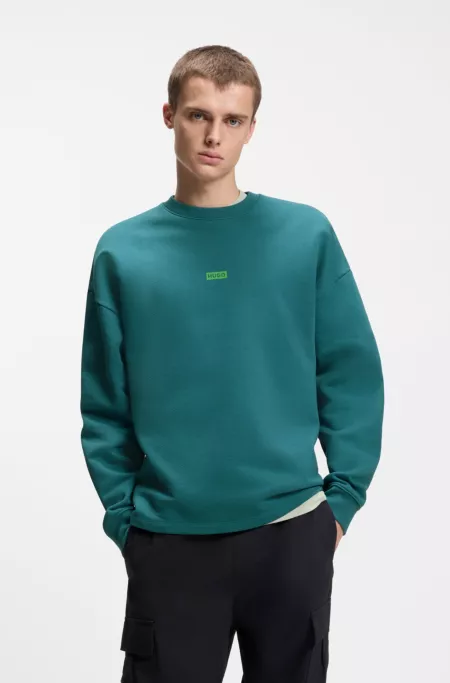 Logo-print sweatshirt in cotton terry