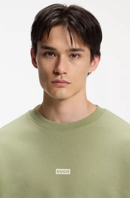 Logo-print sweatshirt in cotton terry