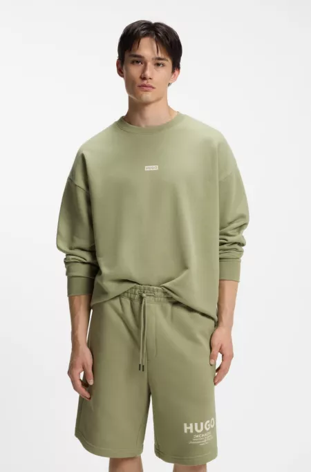 Logo-print sweatshirt in cotton terry