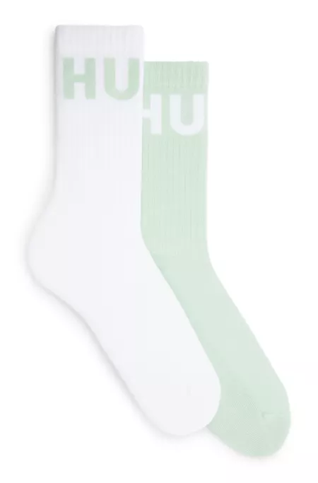 Two-pack of short-length socks with logo details