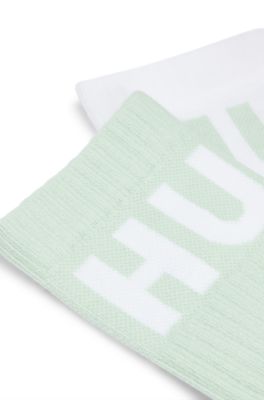 Paquete de dos pares de calcetines cortos con detalle de logo, Cal