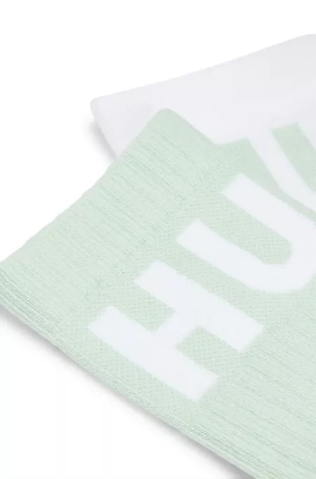 Two-pack of short-length socks with logo details