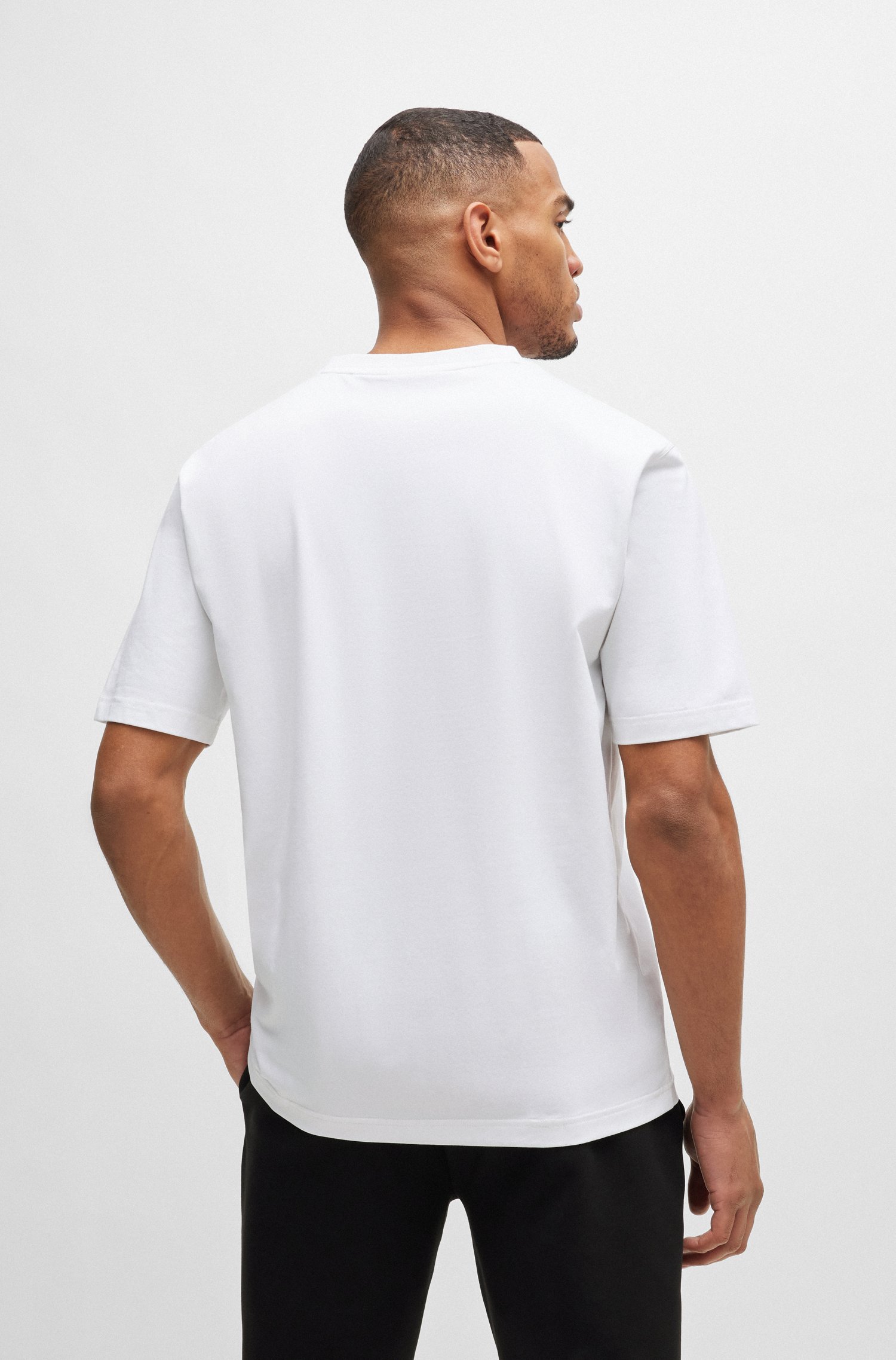 Camiseta BOSS x NFL de algodón elástico con ilustración estampada