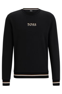 Men's Crew Neck Branded Terry Sweatshirt - All Men's Clothing