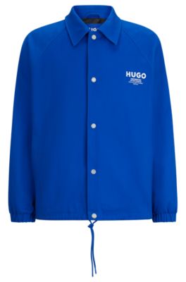 HUGO - Slim-fit coach jacket with logo prints