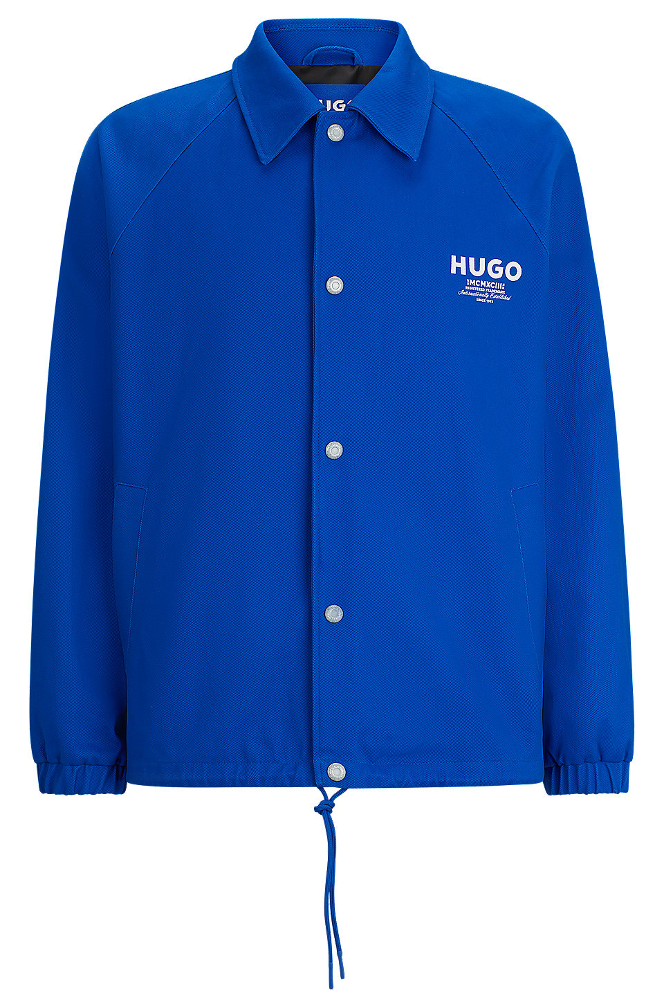 HUGO - Slim-fit coach jacket with logo prints