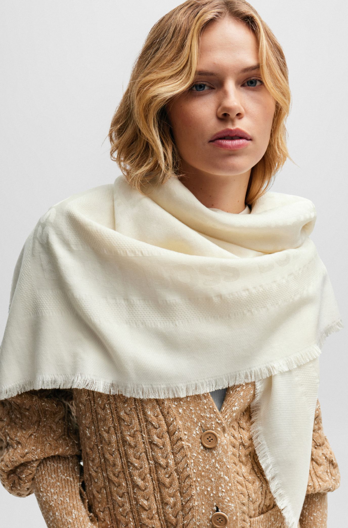 [RECTO] / ☆ 25SS SCARF DETAIL JUMPER / SEPIA BEIGE RECTO - Official Website