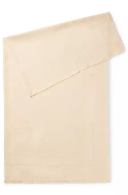 Silk-wool scarf with logos and monograms