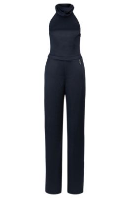 HUGO - Tie-neck jumpsuit in satin