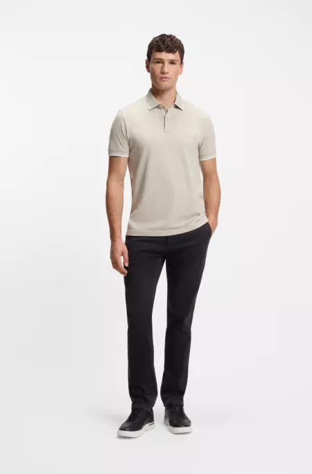 Slim-fit chinos in stretch-cotton satin