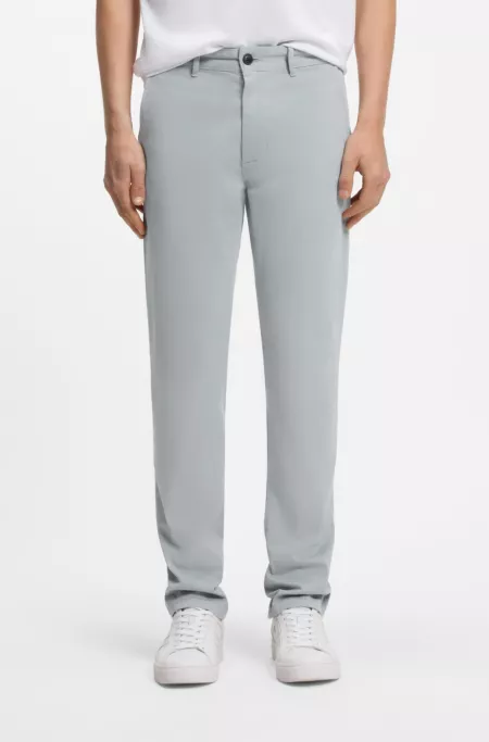 Slim-fit pants in overdyed stretch satin