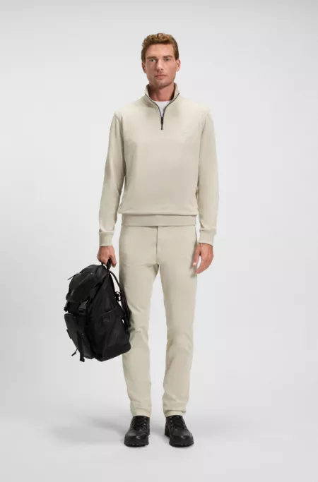 Slim-fit chinos in stretch-cotton satin