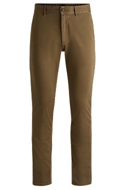 Chino Slim en satin de coton stretch