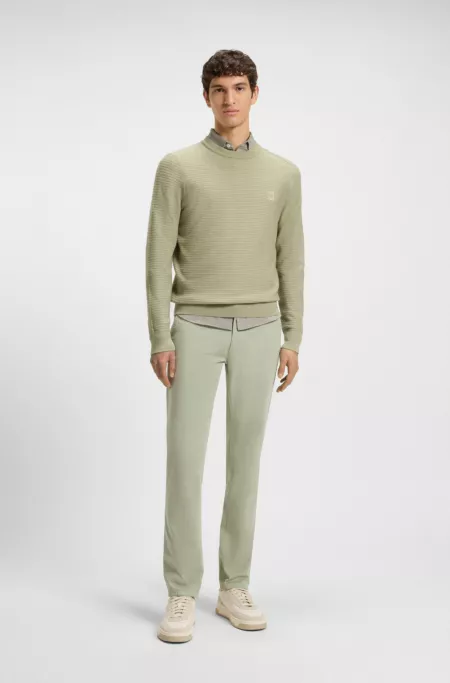 Slim-fit chinos in stretch-cotton satin