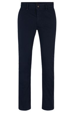 Chinos slim fit de raso de algodón elástico