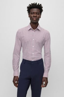 BOSS Black Men#39;s Roan-Kent Long Sleeved Shirt - Light/Pastel Blue
