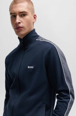 BOSS - Zip-up jacket with embroidered logo