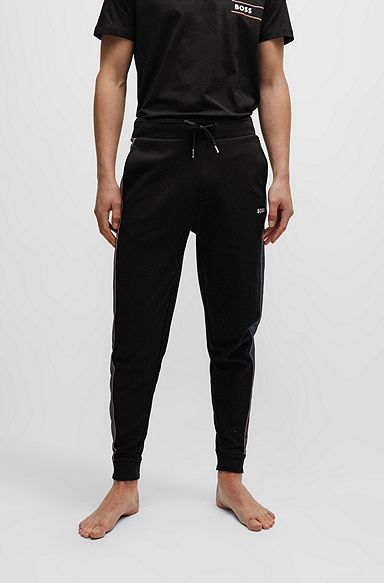  Tracksuit bottoms with embroidered logo, Black