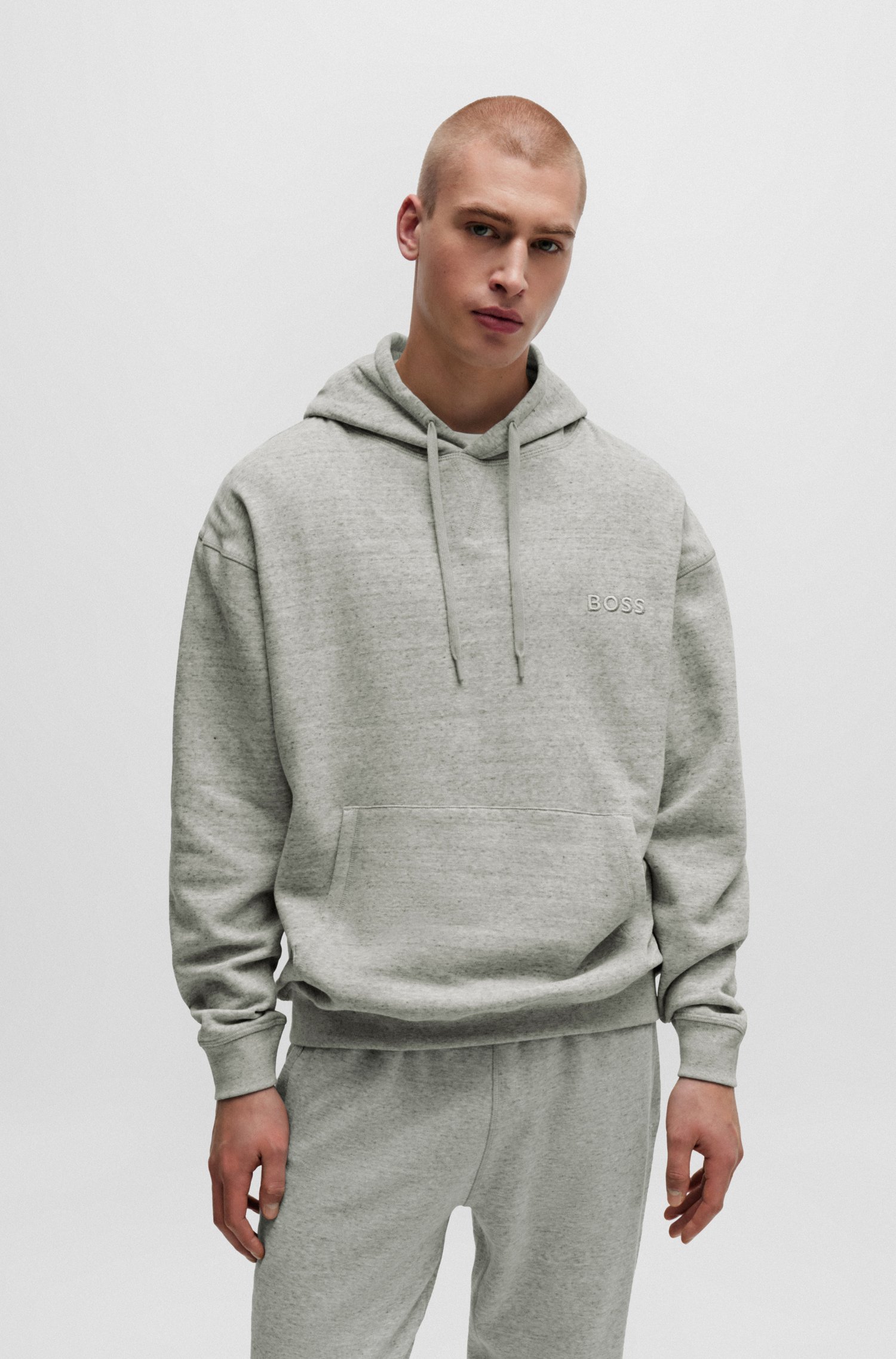 Regular-fit hoodie with embroidered logo