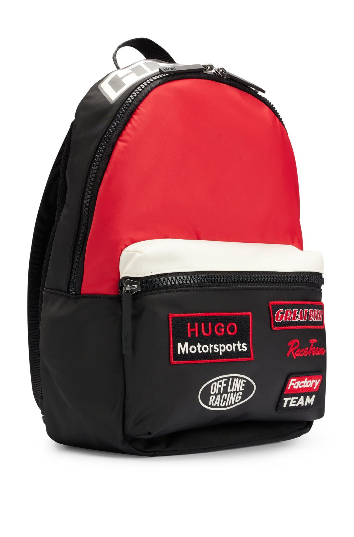 HUGO - Sac à dos color block avec patchs de saison