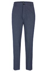 Pantalon Regular Fit en coton stretch à motif, bleu clair