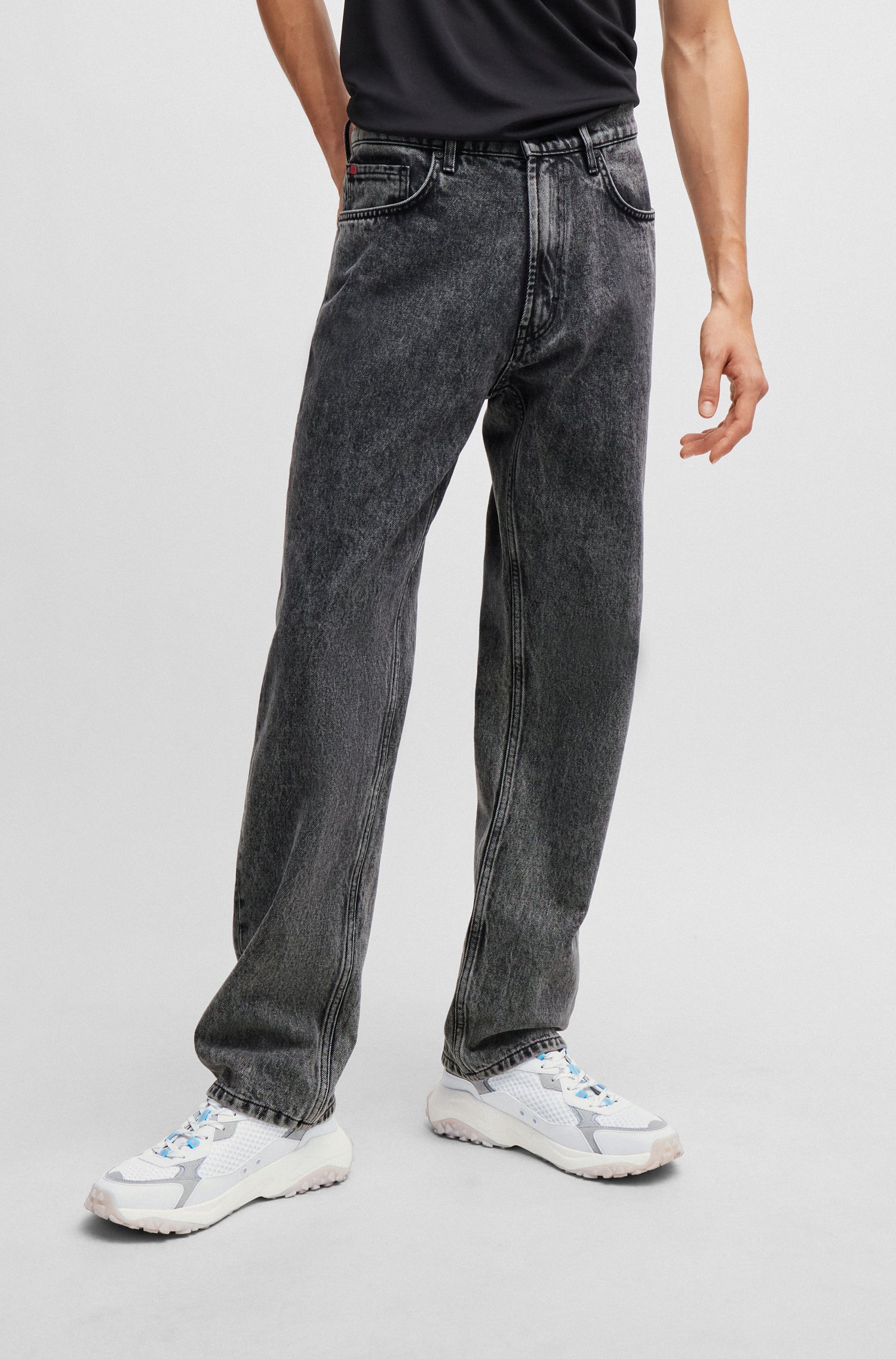 Regular-fit regular-rise jeans gray denim