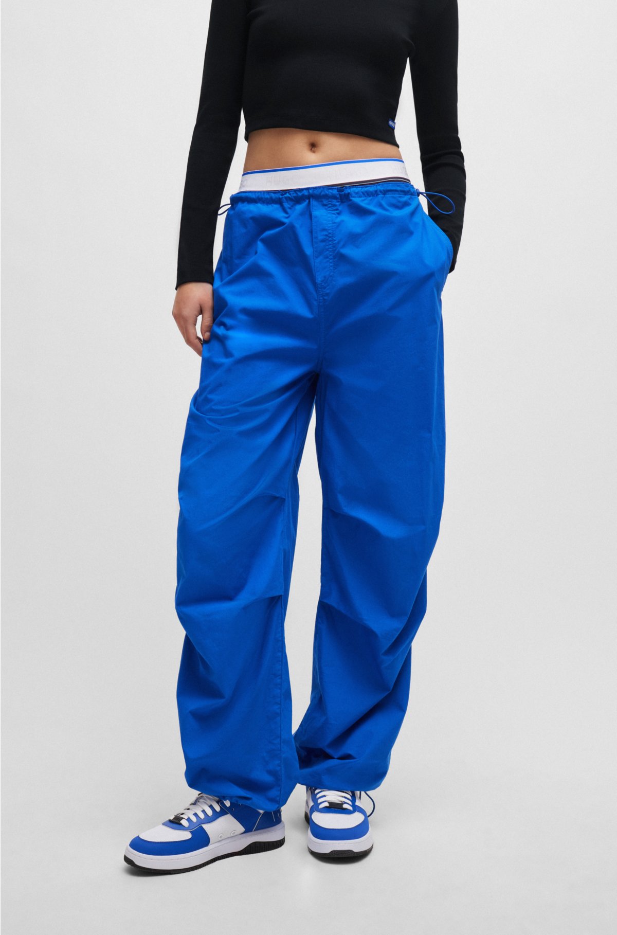 Blue denim parachute jogger, Only, Women's Sweatshirts & Hoodies