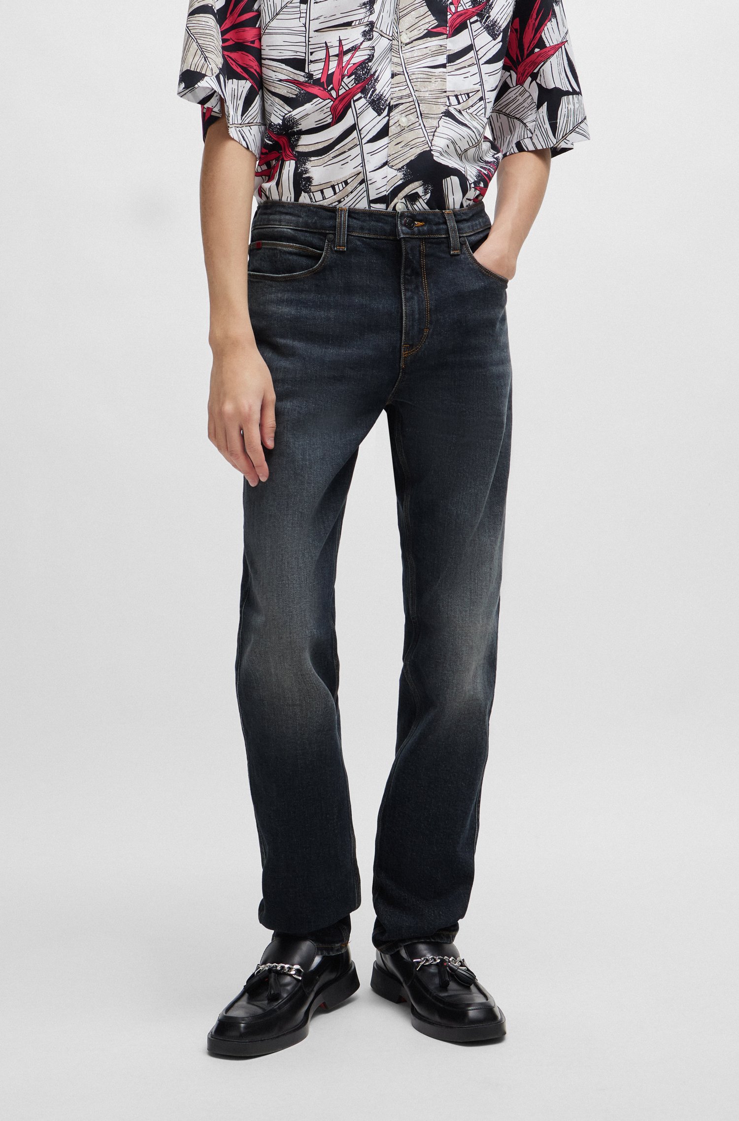 Slim-fit jeans gray stretch denim