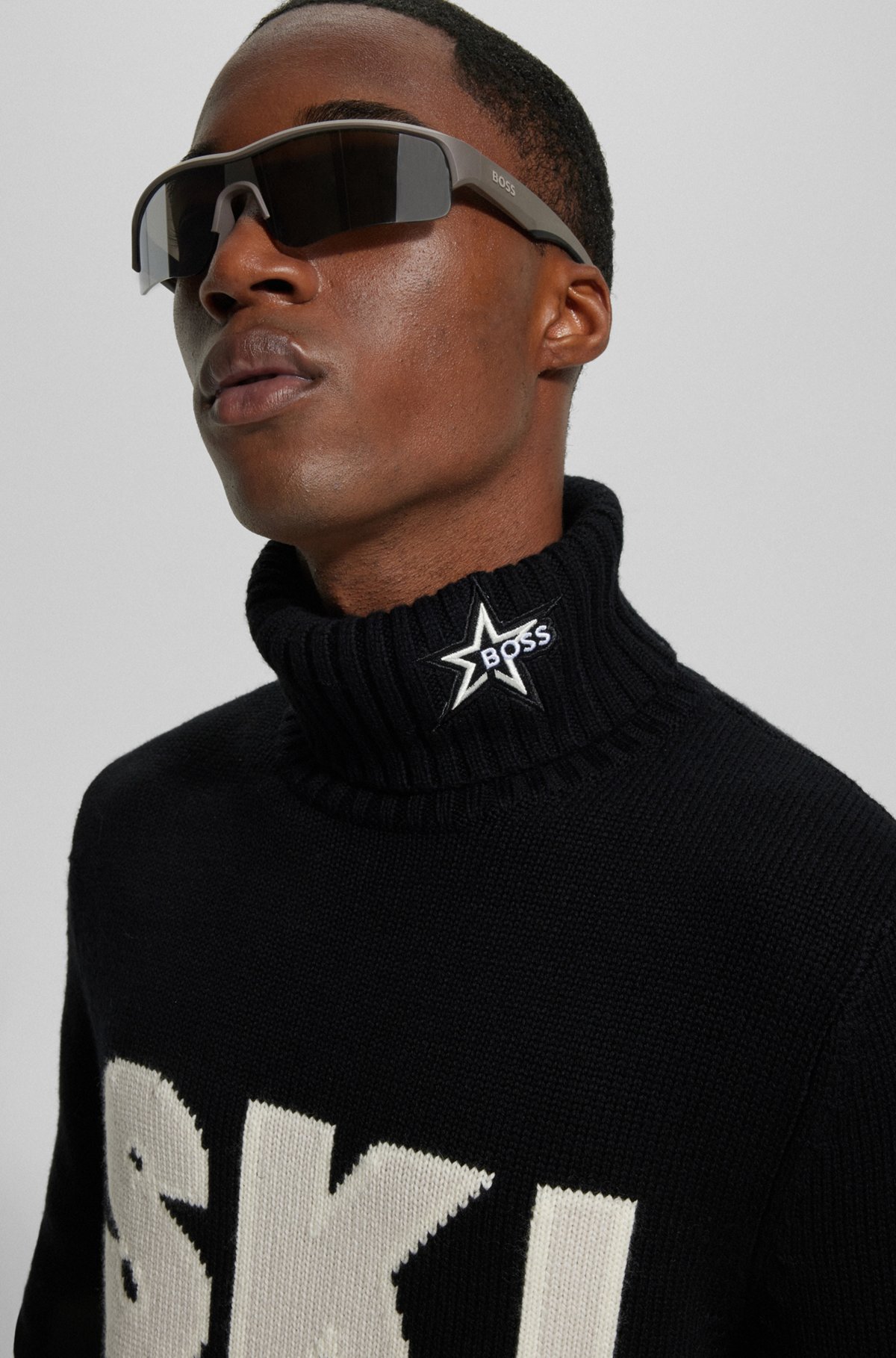 Turtleneck Sweaters in Black by HUGO BOSS