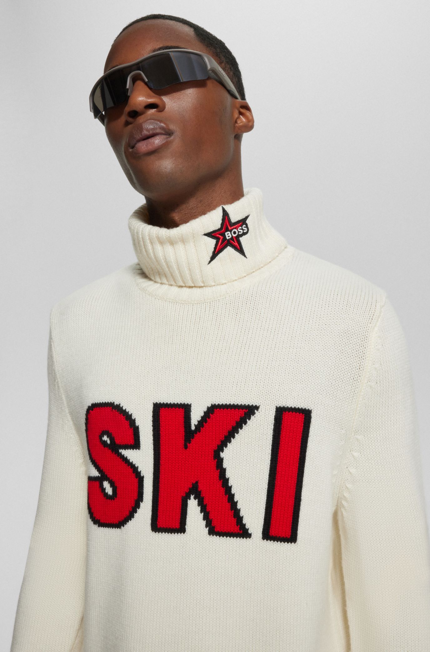 BOSS BOSS x Perfect Moment virgin wool sweater with Ski intarsia