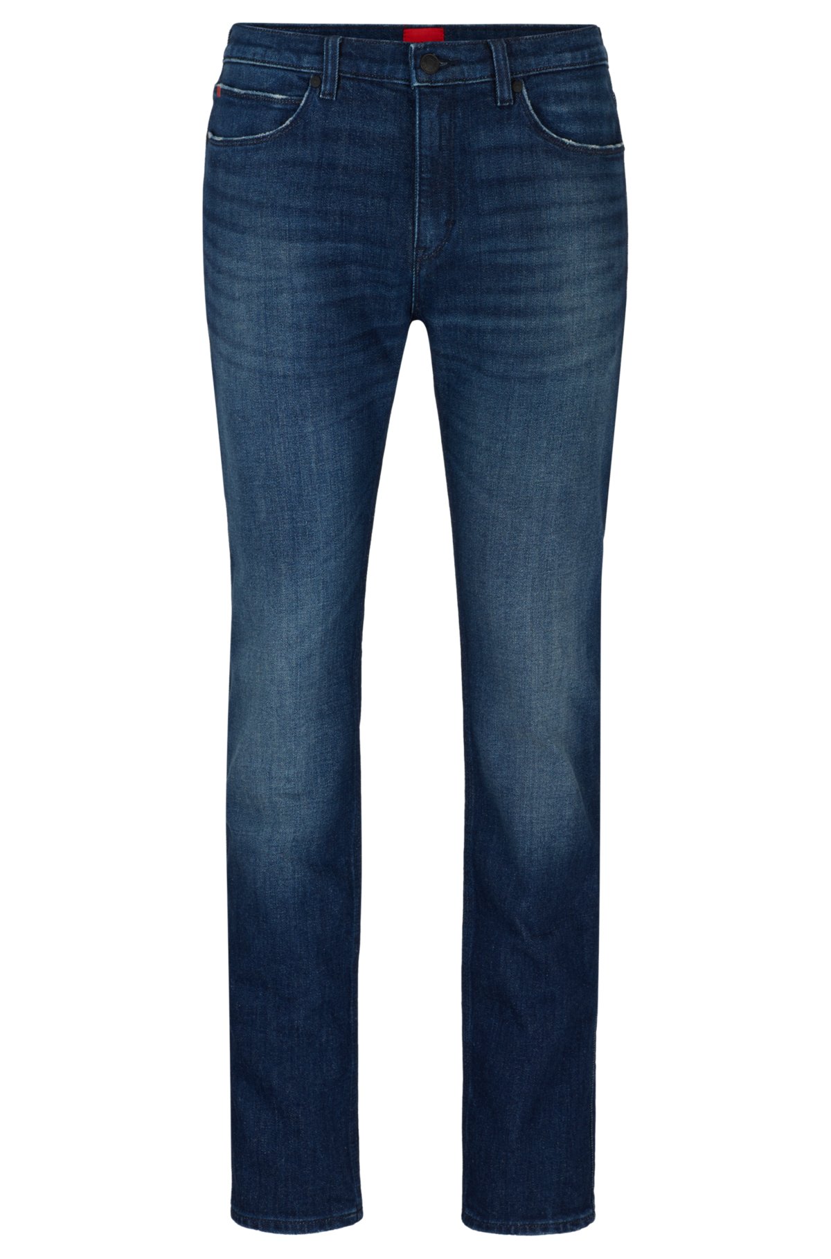 HUGO - Slim-fit jeans in blue stretch denim