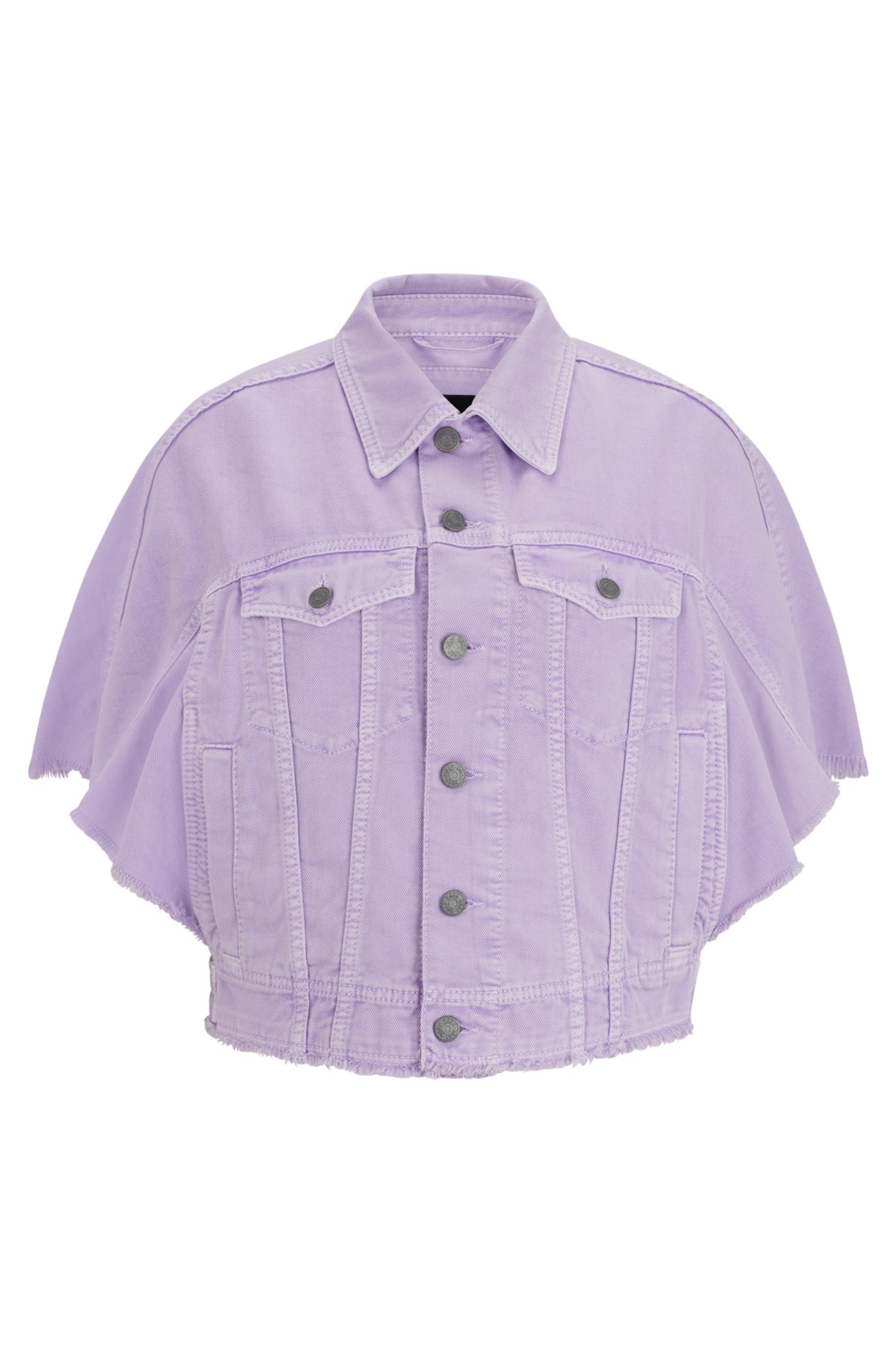 BOSS - Short-sleeved jacket in cotton denim