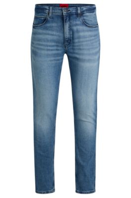 HUGO - Extra-slim-fit jeans in blue stretch denim