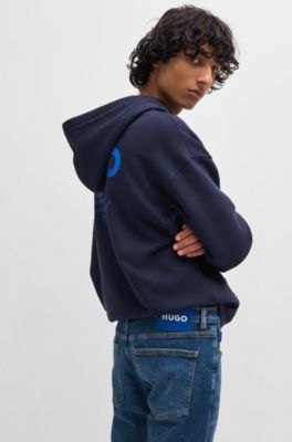 Vaqueros extra slim fit de denim el&aacute;stico azul marino con lavado a la piedra, Azul oscuro