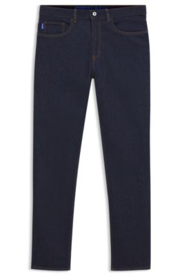 Hugo Boss Delaware Slim-fit Jeans In Indigo Stretch Denim In Dark Blue