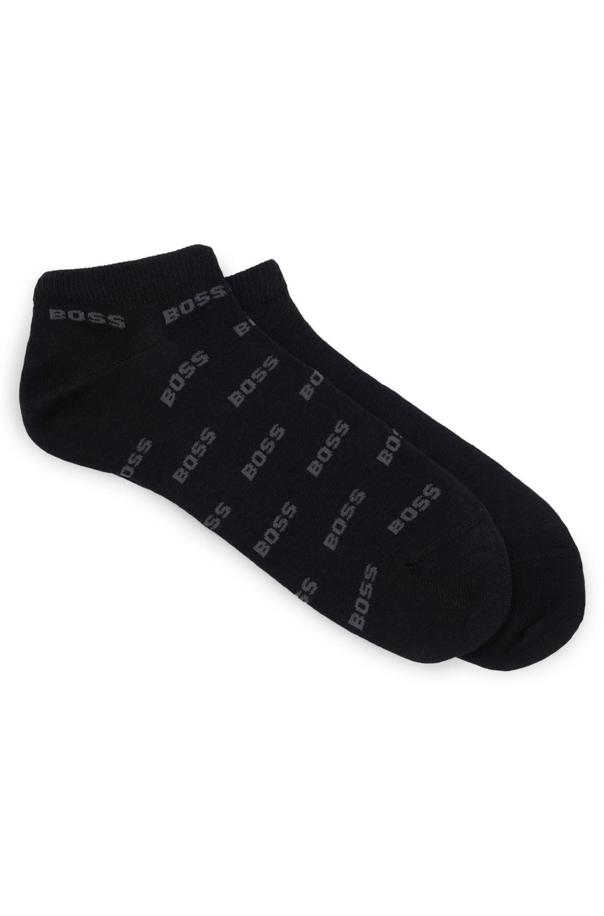 BOSS - Two-pack of ankle-length socks with branding
