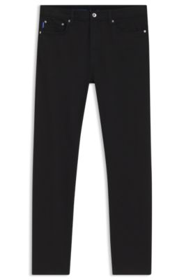 Black slim-fit jeans in stretch denim, Black