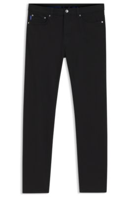 Black slim-fit jeans in stretch denim, Black