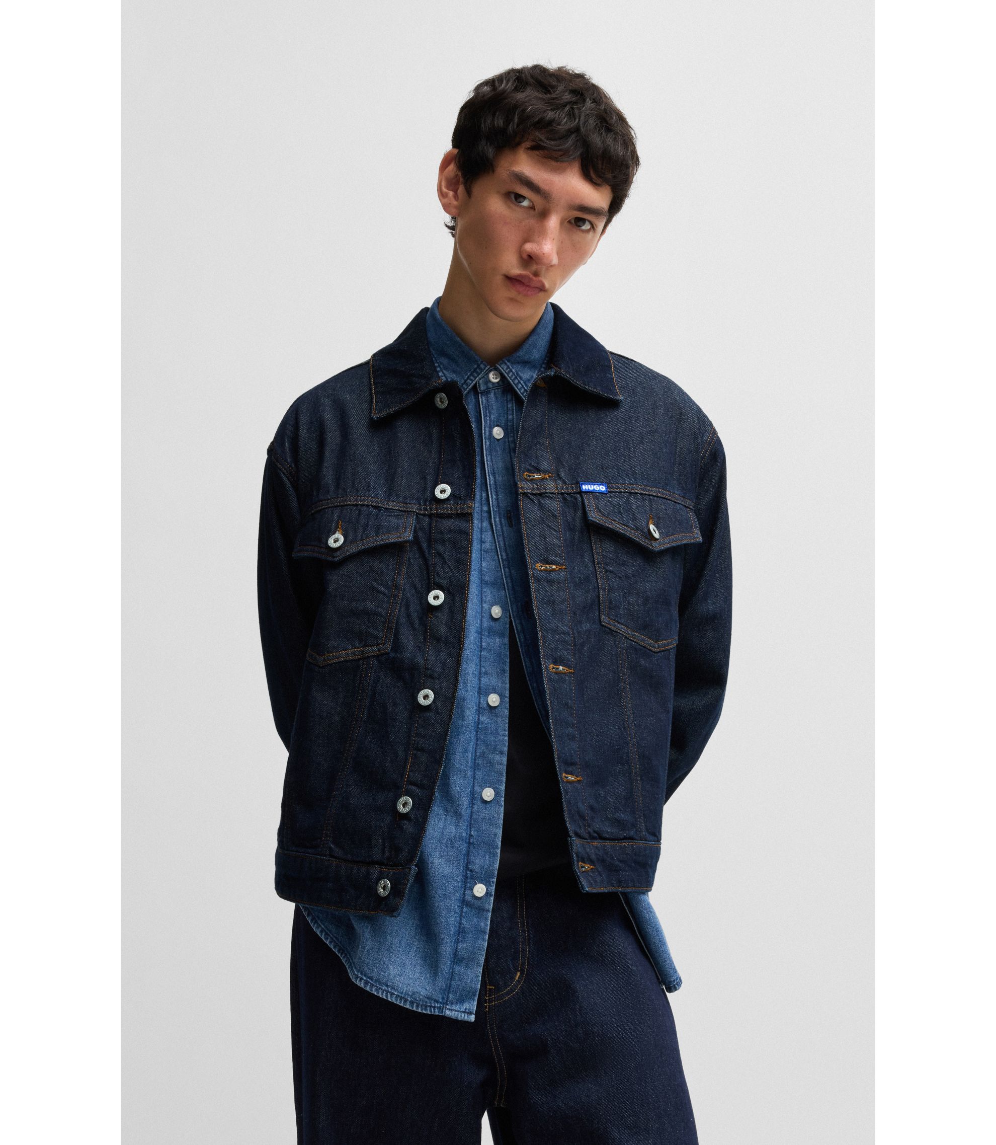 HT　blurhms Denim Jacket blurhms 12.9oz Denim 51 Short Jacket , Indigo – Navyblue