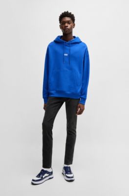 Extra-slim-fit jeans in stonewashed stretch denim, Dark Grey