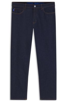 Hugo Boss Delaware Slim-fit Jeans In Indigo Stretch Denim In Dark Blue
