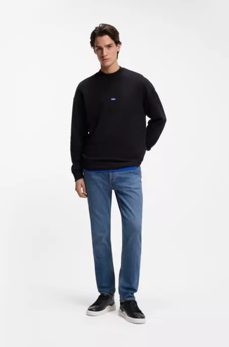 Blue slim-fit jeans in stretch denim